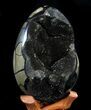 Septarian Dragon Egg Geode - Crystal Filled #37449-1